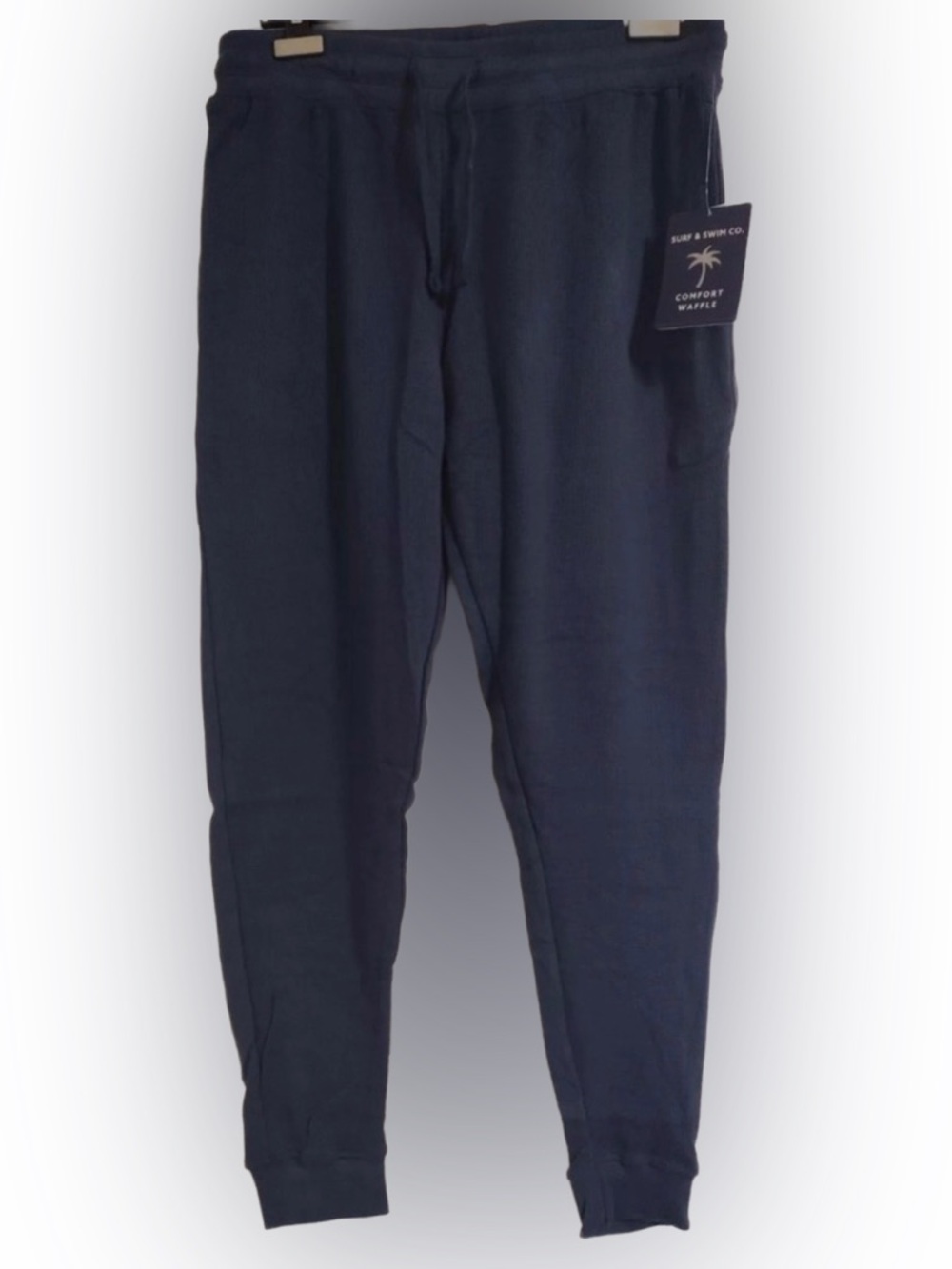 NWT Surf & Swim Co. Navy Blue Waffle Knit Joggers Size Large